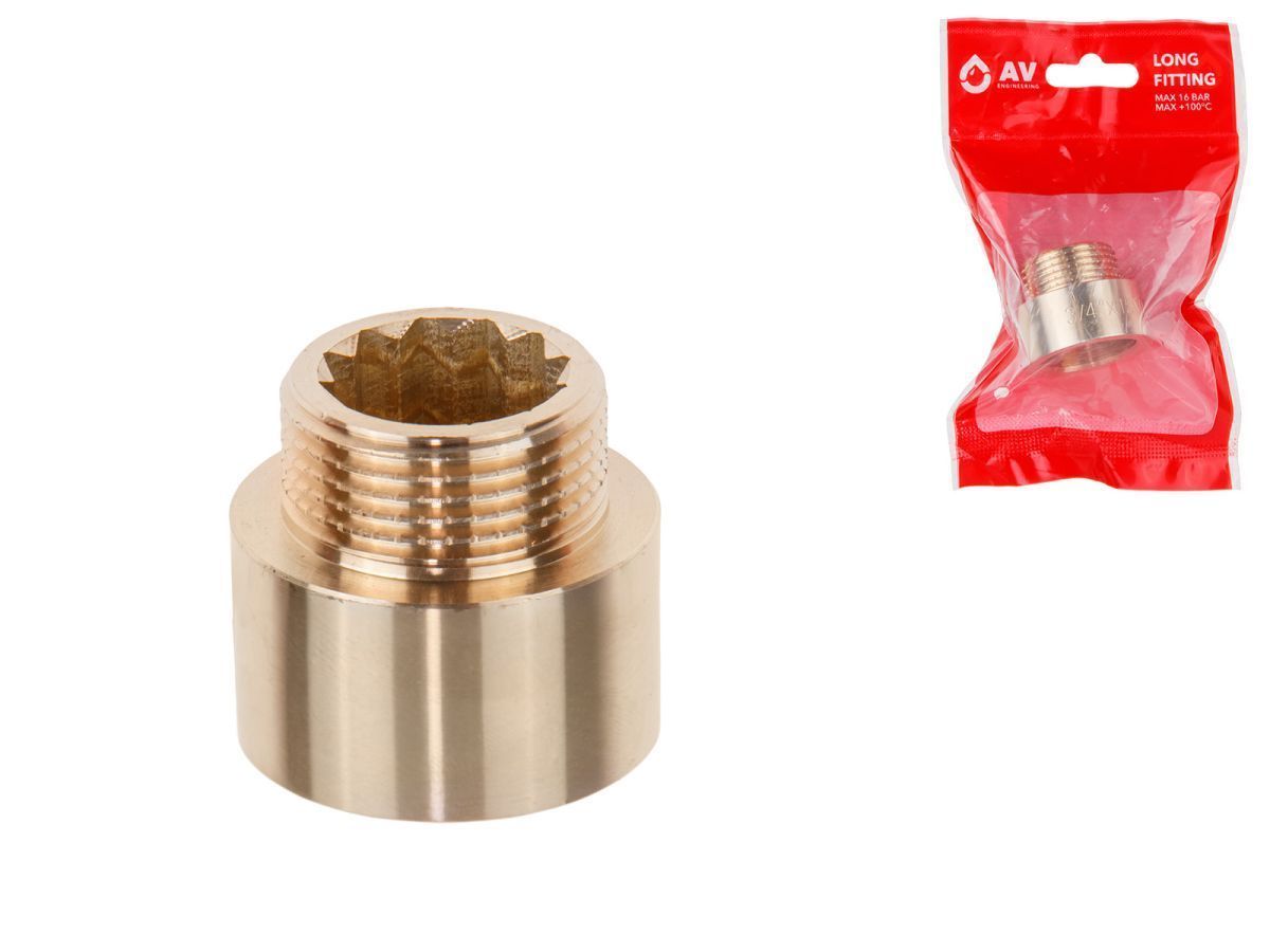 Удлинитель 3/4" вн.-нар. х 15 мм AV Engineering AVE301038
