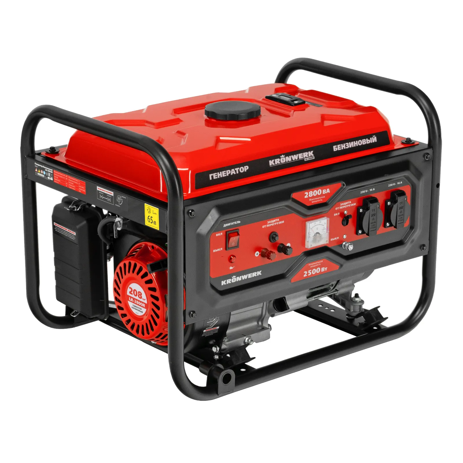 Генератор бензиновый LK-2800R, 2,8 кВт, 230В, ручной стартер  KRONWERK 94521