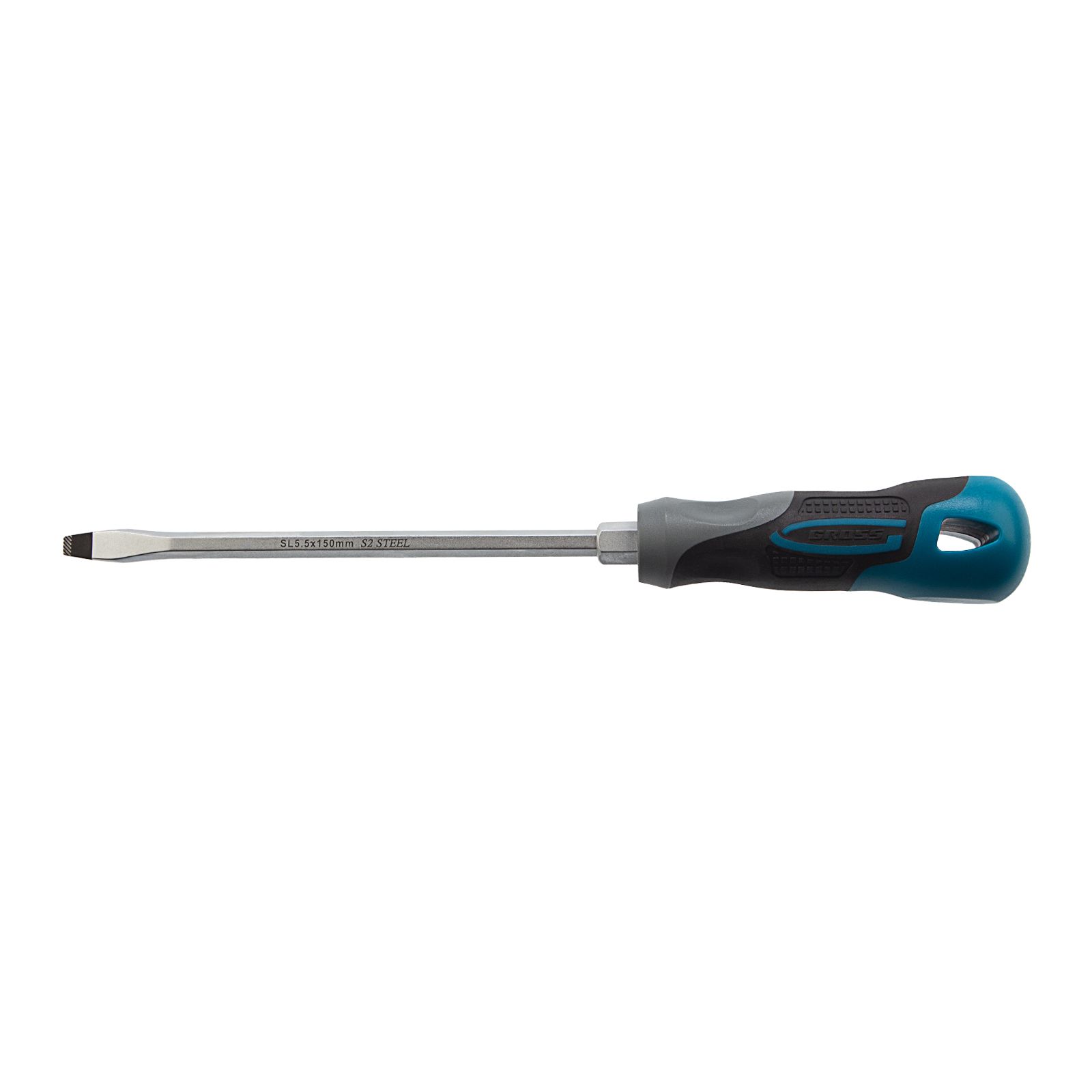 Отвертка SL5.5 x 150 mm, S2, трехкомпонентная рукоятка Gross 12112