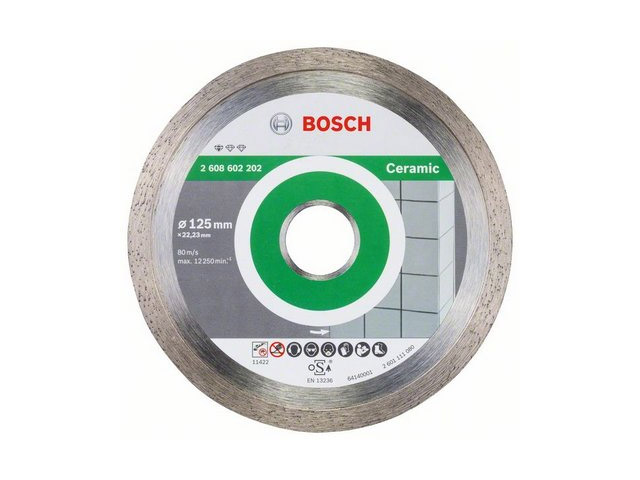 Алмазный круг 125х22 мм. по керамике сплошной  BOSCH 2608603232