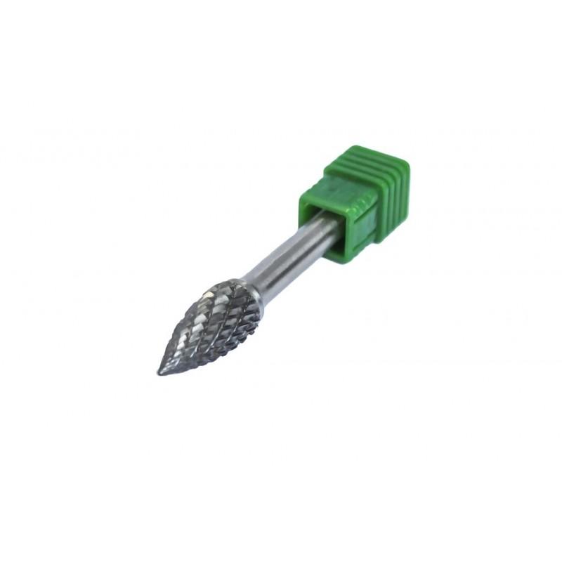 Шарошка коническая скругленная по металлу(? 6mm,? хвостовика 6mm), в пластиковом футляре Rock FORCE RF-617G0618