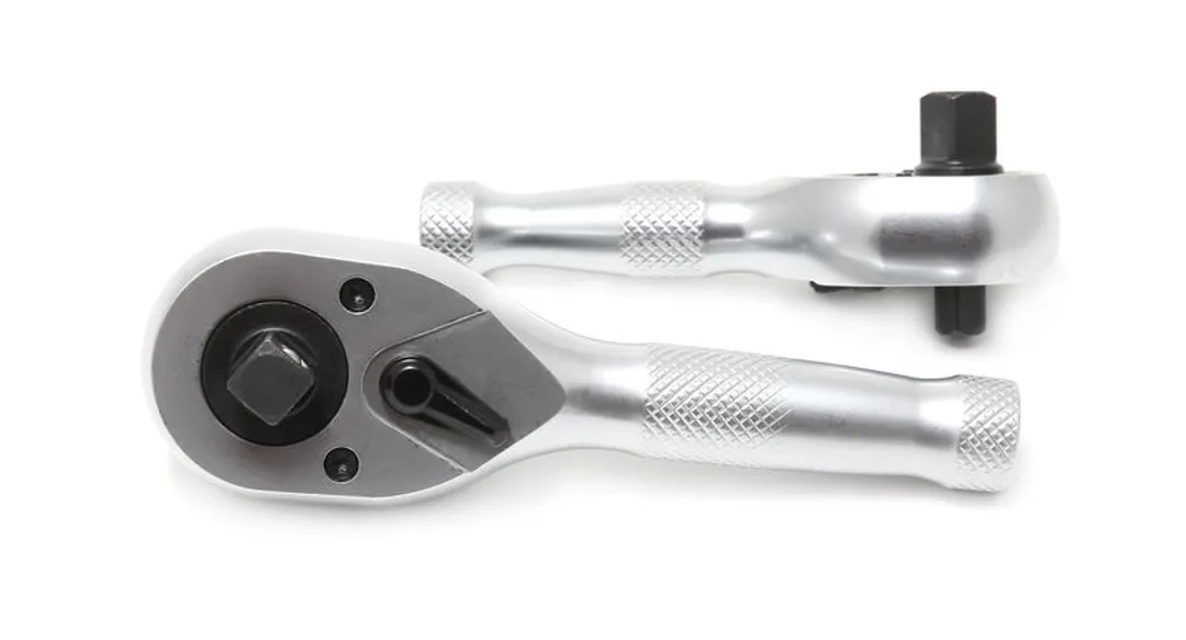 Трещотка реверсивная короткая двухсторонняя с накаткой 3/8''-1/2''(72зуб., L-130мм) RockFORCE ...Rock FORCE RF-803344