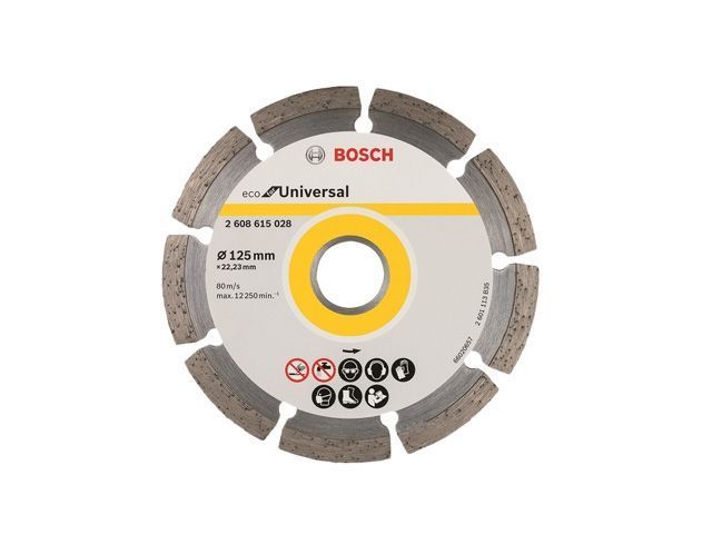 Алмазный круг 115х22 мм универс. сегмент. ECO UNIVERSAL (сухая резка)  ...BOSCH 2608615040