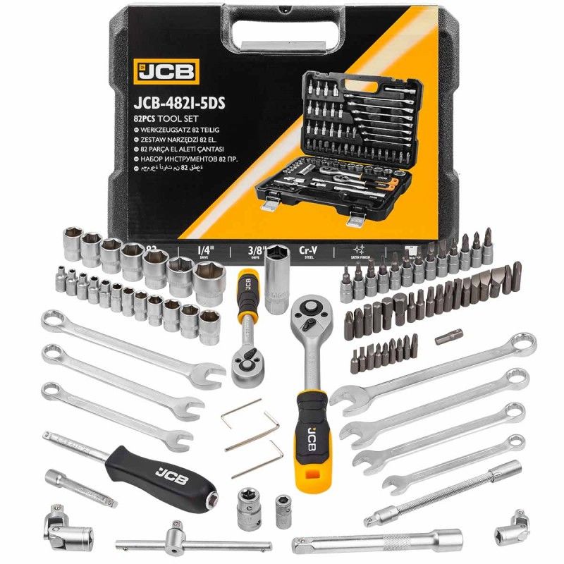 Набор инструментов 82пр. 1/4", 3/8"  JCB JCB-4821-5DS