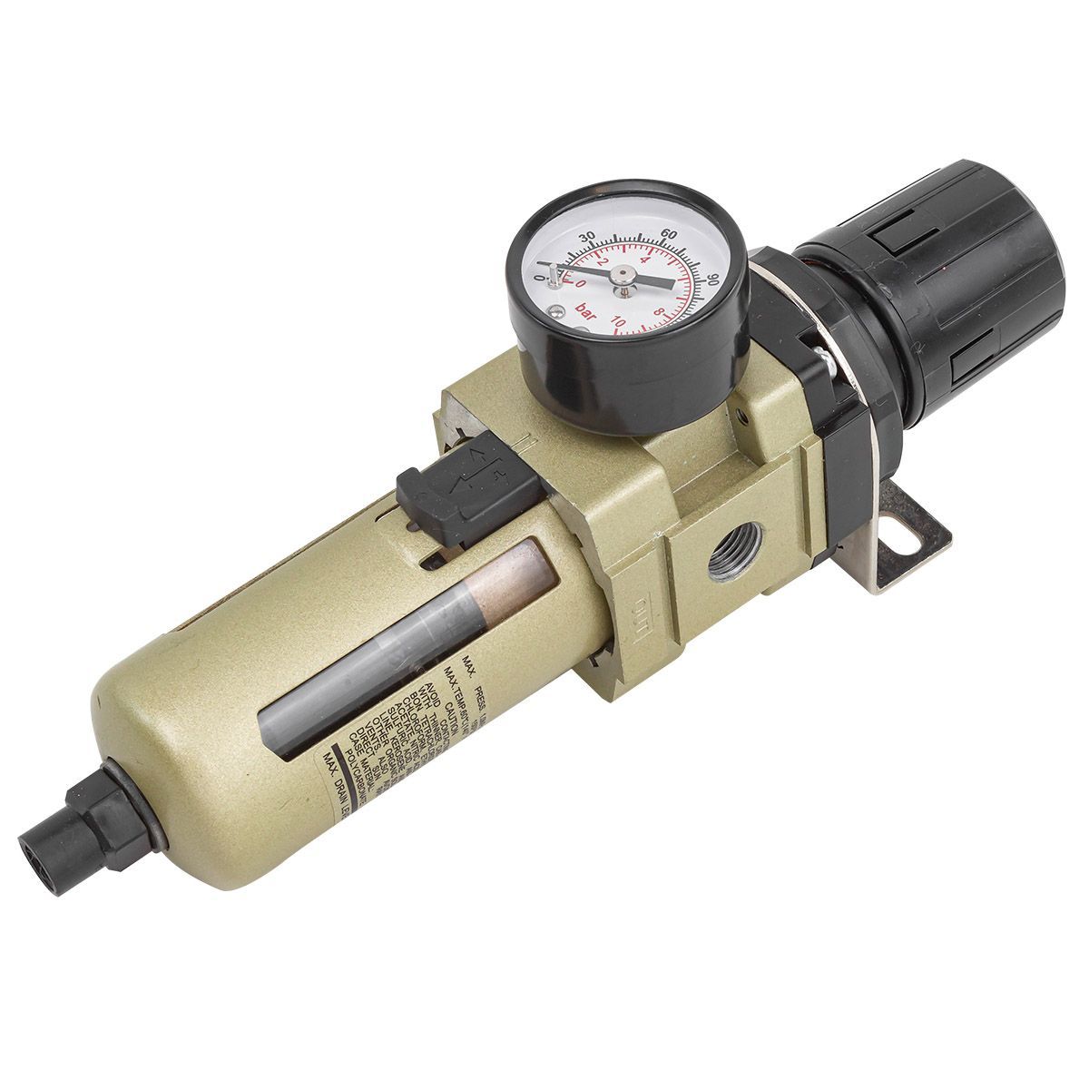 Фильтр-регулятор 1/4" с индикатором давления и автоматическим сливом  ...Forsage F-AW3000-02D