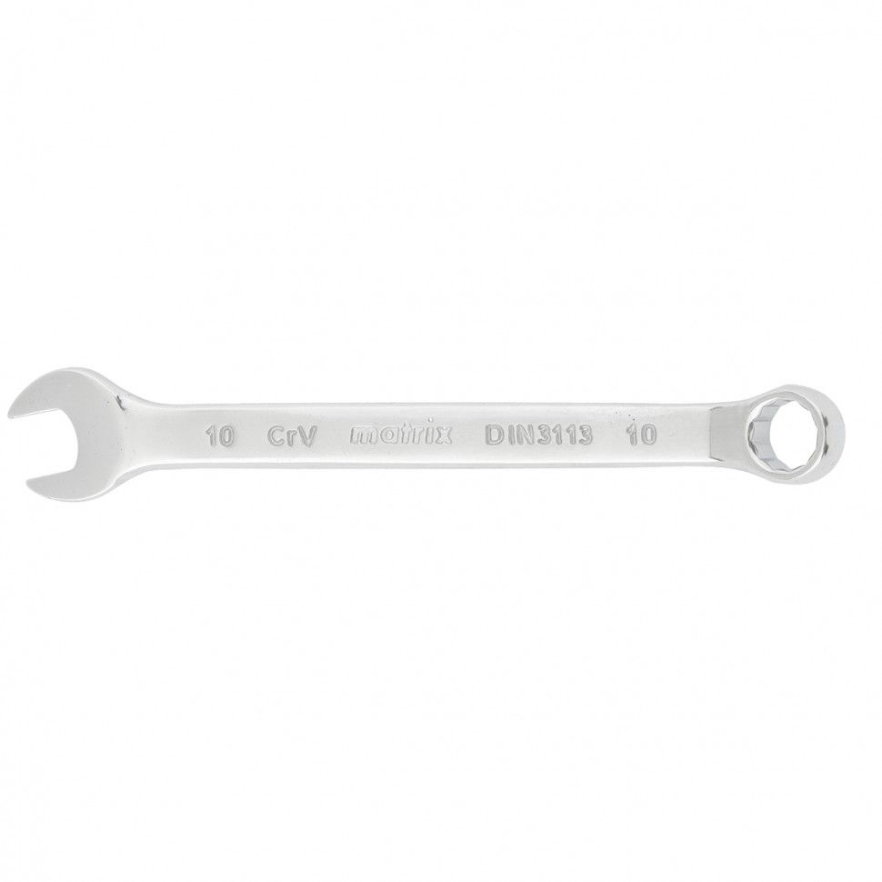 Ключ комбинированный, 10 mm, CrV, полированный хром  Matrix 15154
