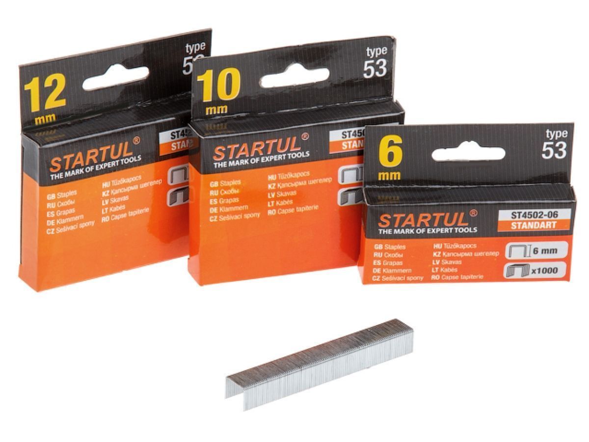 Скобы 8мм тип 53, 1000шт, STANDART STARTUL ST4502-08