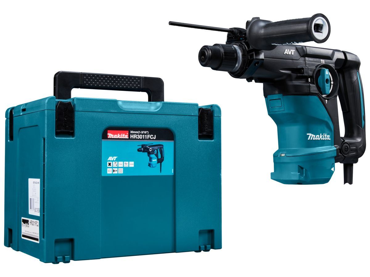 Перфоратор HR 3011 FCJ в кейсе ,1050 Вт, 3.9 Дж, 3 реж., патрон SDS-plus, вес 4.8 кг, MAKITA HR3011FCJ