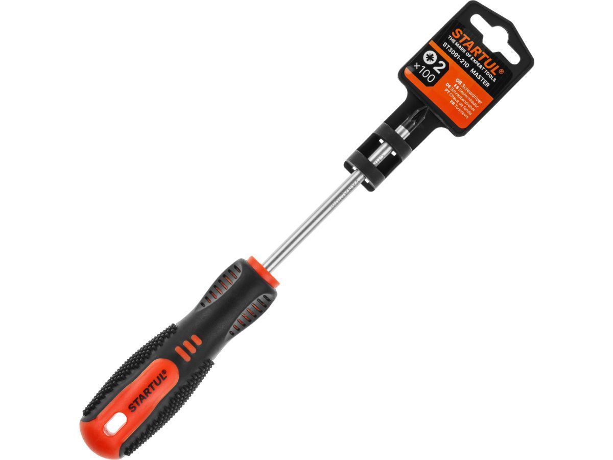 Отвертка "+" №2 100мм PZ MASTER (ST3091-210) (крестовая Pozidrive, двухкомп. рукоятка Anti-Slip) STARTUL ST3091-210