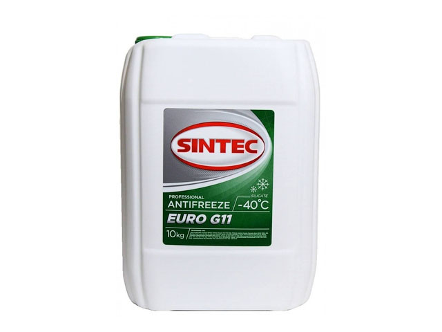 Антифриз  G11 Euro (зеленый) 10кг  SINTEC 800516