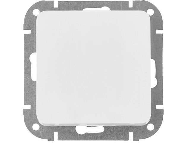 Выключатель 1 клав. проходной (скрытый) белый, Аструм  BYLECTRICA С6 10-3561