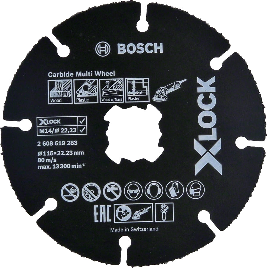 Диск твердосплавный 115х1хX-Lock Multi Wheel (для УШМ)  BOSCH 2.608.619.283