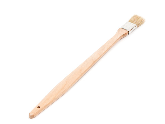 Кисть плоская 25(9)mm деревянная длинная ручка  000БРАШМАСТЕР 324