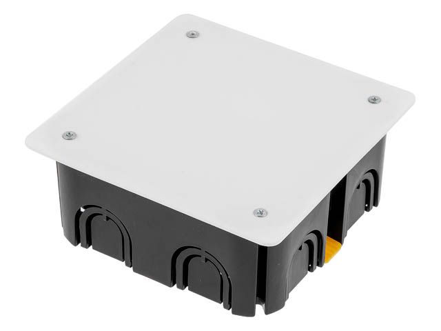 Коробка распаечная СП 110х110х45 мм., крышка, пласт.лапки IP20  (для полых стен) ЮПИТЕР JP7111-06