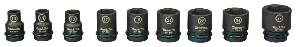 Набор ударных головок Impact Black 10-27 мм 1/2" (9 шт) MAKITA E-16617