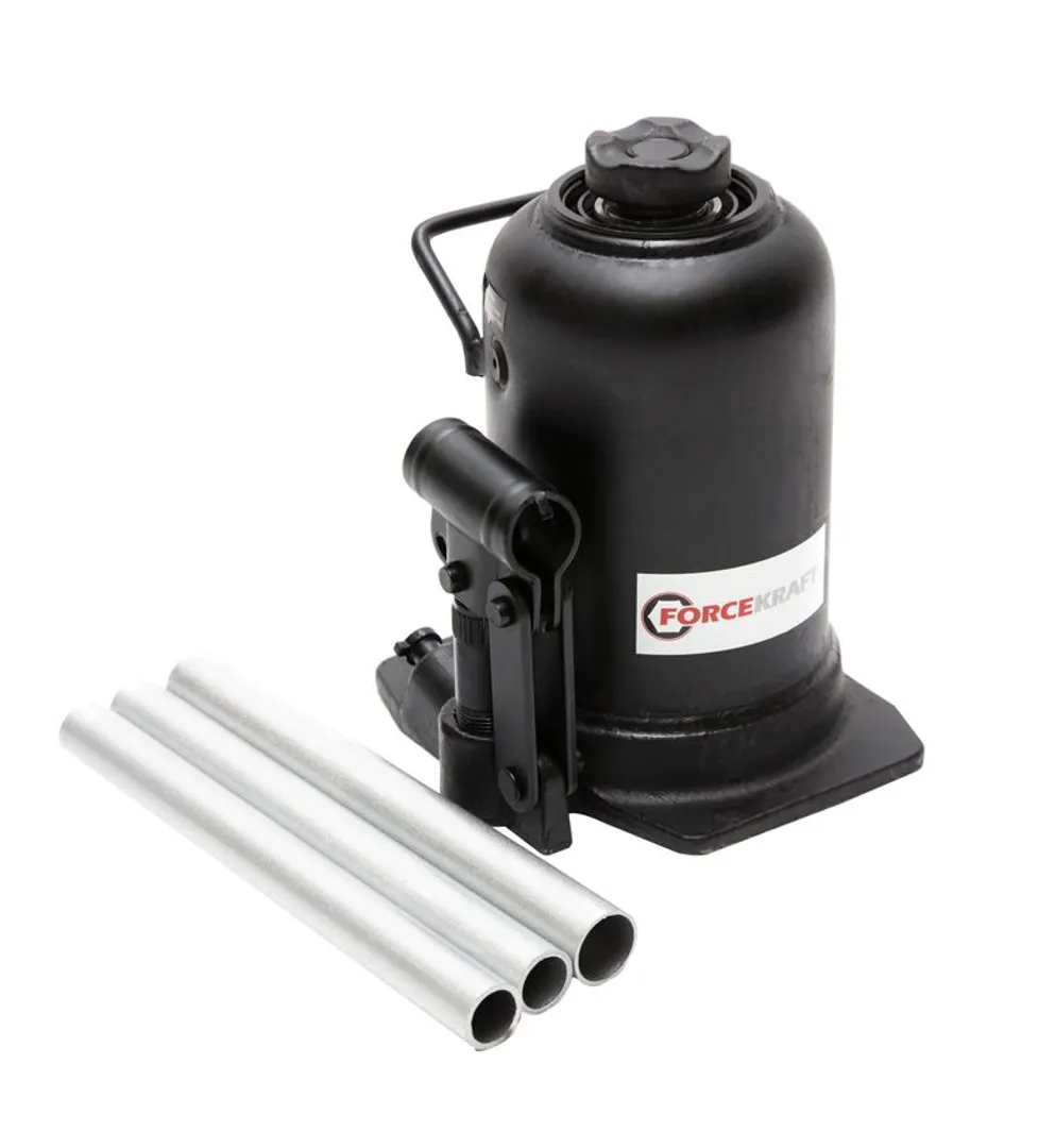 Домкрат бутылочный двухштоковый 10т (h min 210мм, h max 520мм)  FORCEKRAFT FK-TH810001