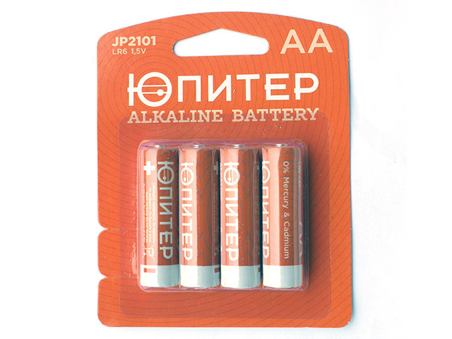 Батарейка AA LR6 1.5V alkaline 4шт  ЮПИТЕР JP2101