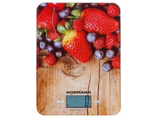 Весы кухонные  (5 кг, стекло 3 mm, дисплей 45х23 mm)  NORMANN ASK-270