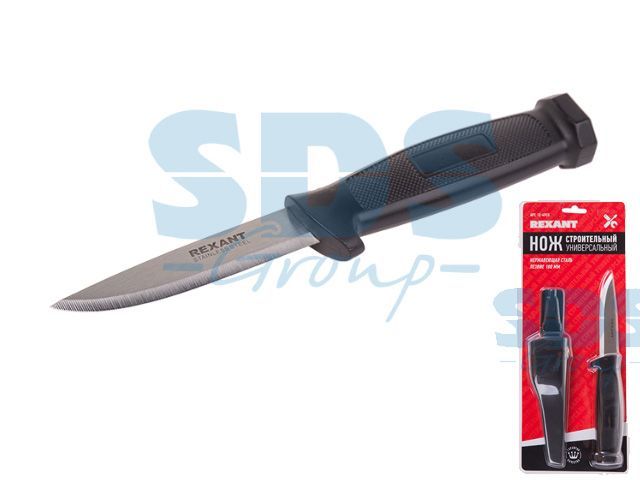 Нож строительный нержавеющая сталь лезвие 100 mm  12-4923REXANT 1104464