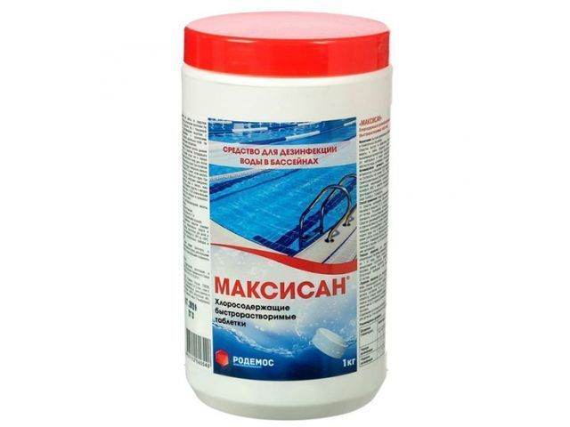 Таблетки для бассейна хлорные быстрорастворимые "Максисан" 1 000 г (для дезинфекции воды) 0 1623147