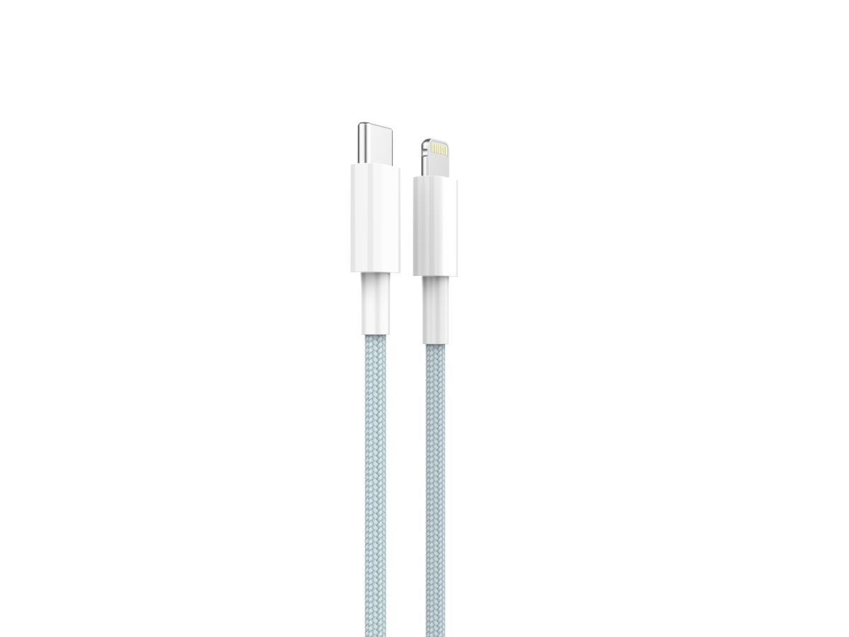 Кабель USB KZ-5289104, Type-C - Lightning, PD20W, 1 м, голубой KEIZEN KZ-5289104