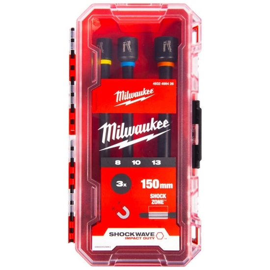 Набор торцовых ударных насадок 8/10/13 мм (150 мм / 3 шт) Shockwave Impact Duty Milwaukee 4932499426