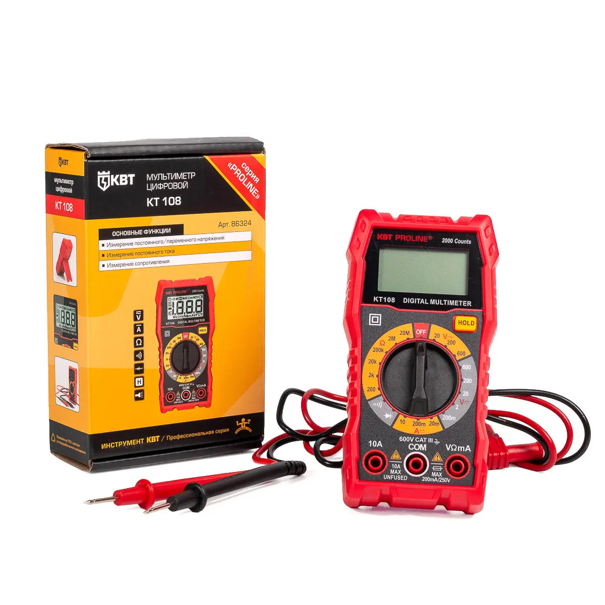 Мультиметр цифровой KT 108 серия PROLINE ()  КВТ 86324