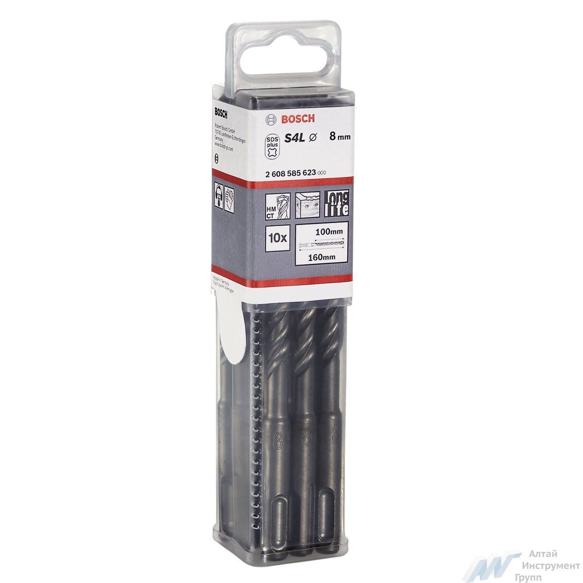 SDS-plus-5 бур, 12х200х265 мм (10 шт),  BOSCH 2.608.585.631