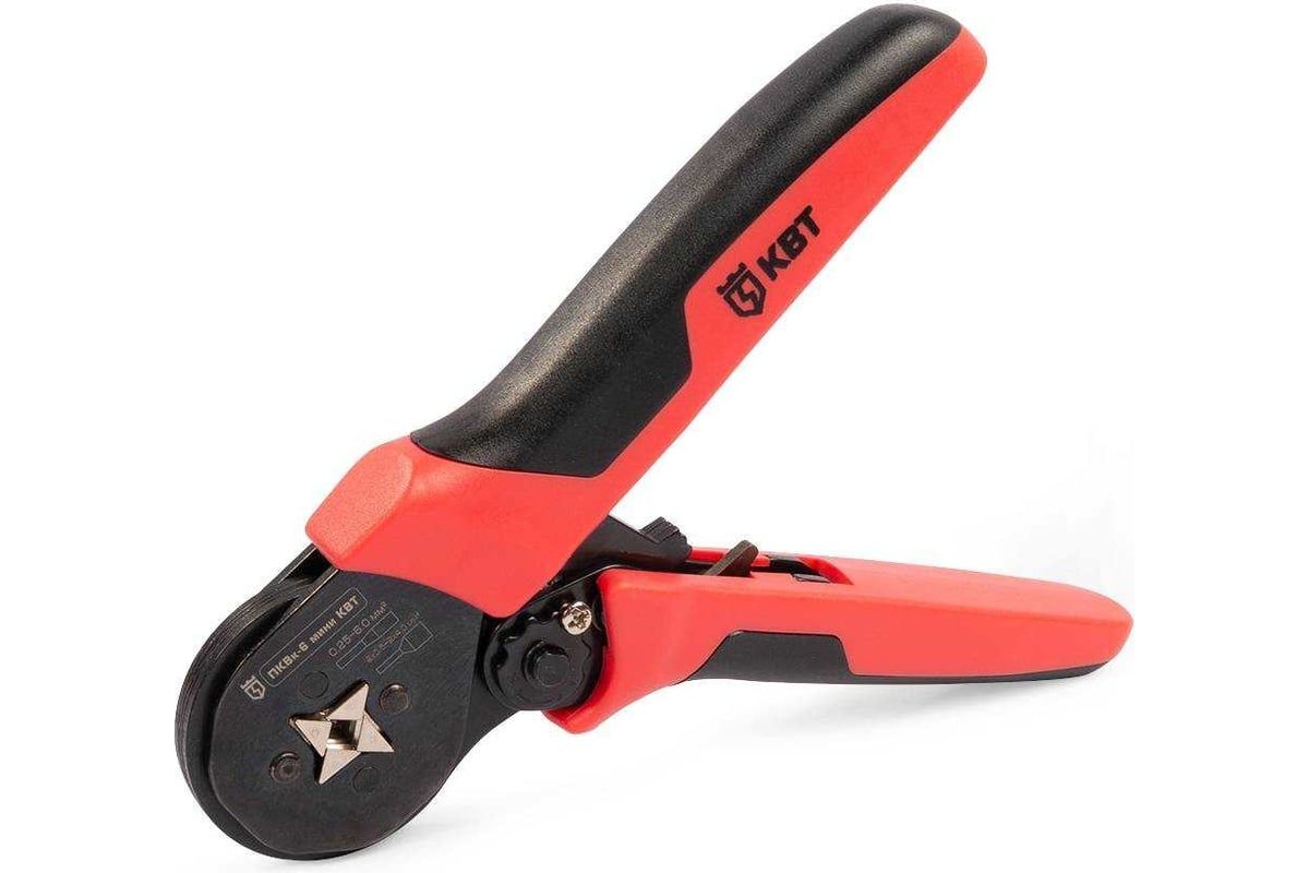 Универсальные пресс-клещи для опрессовки втулочных наконечников ПКВк-6 мини серия ПРОФИ (КВТ) КВТ 89787