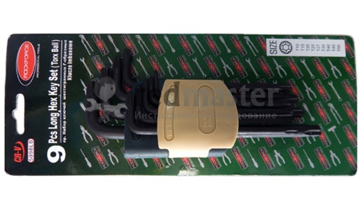 Набор ключей TORX Т10-Т50 9пр. длинных с шаром Rock FORCE RF-5098LB