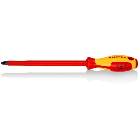 Отвёртка VDE 1000V Pozidriv PZ4, длина стержня 200 мм, L-320 мм  KNIPEX 982504