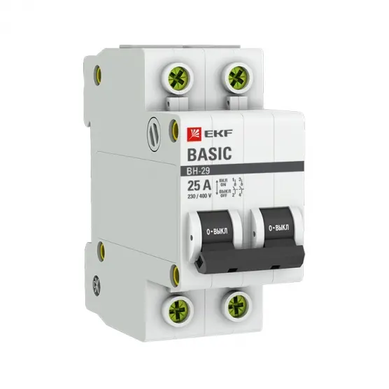Выкл. нагрузки 2P 25А ВН-29 Basic EKF SL29-2-25-bas