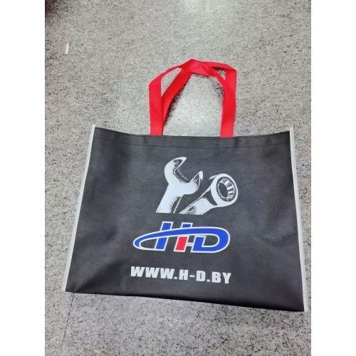 Сумка брендированная из нетканого материала 370*480*100 с петлевой ручкой H-D HD-0001