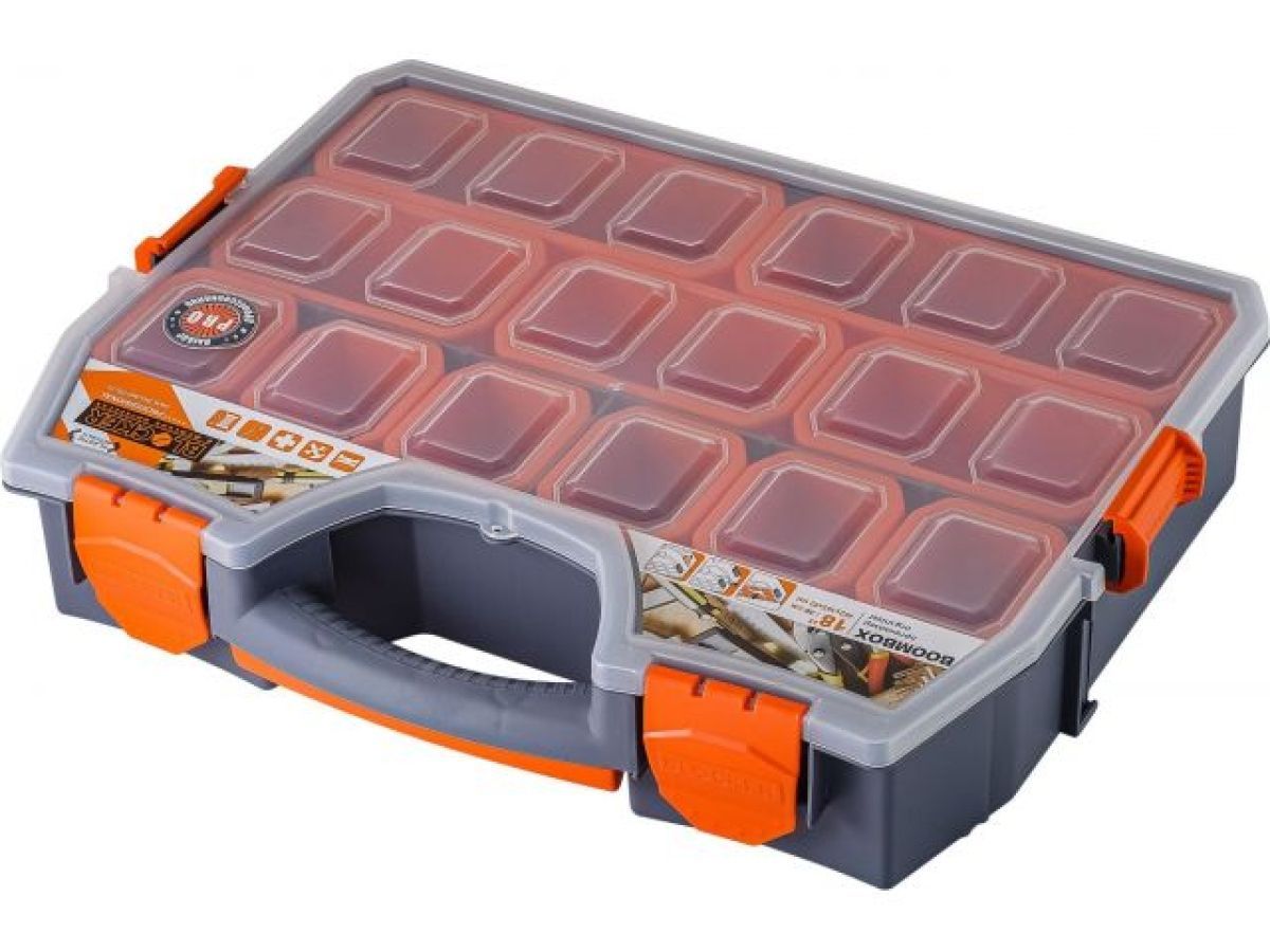 Органайзер Boombox, 18 секций, 46 см, серо-свинцовый/оранж. BLOCKER BR3772СРСВЦОР