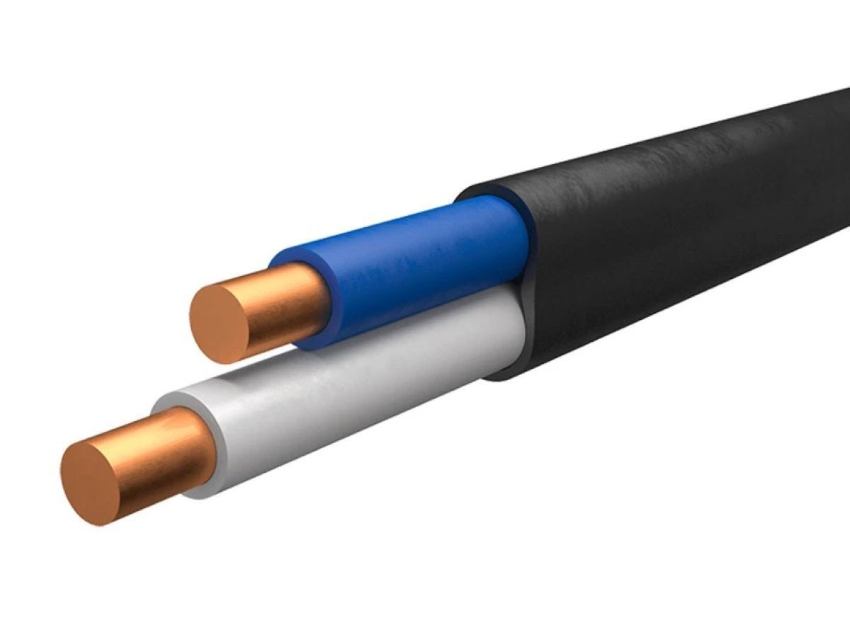 Кабель ВВГ-П 2х2,5 (бухта 200м) (черный, 16442-80 ГОСТ) БелРосКабель 4814918065039