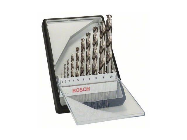 Набор сверл по мет. Robust Line HSS-G 10шт 1-10мм BOSCH 2607010535
