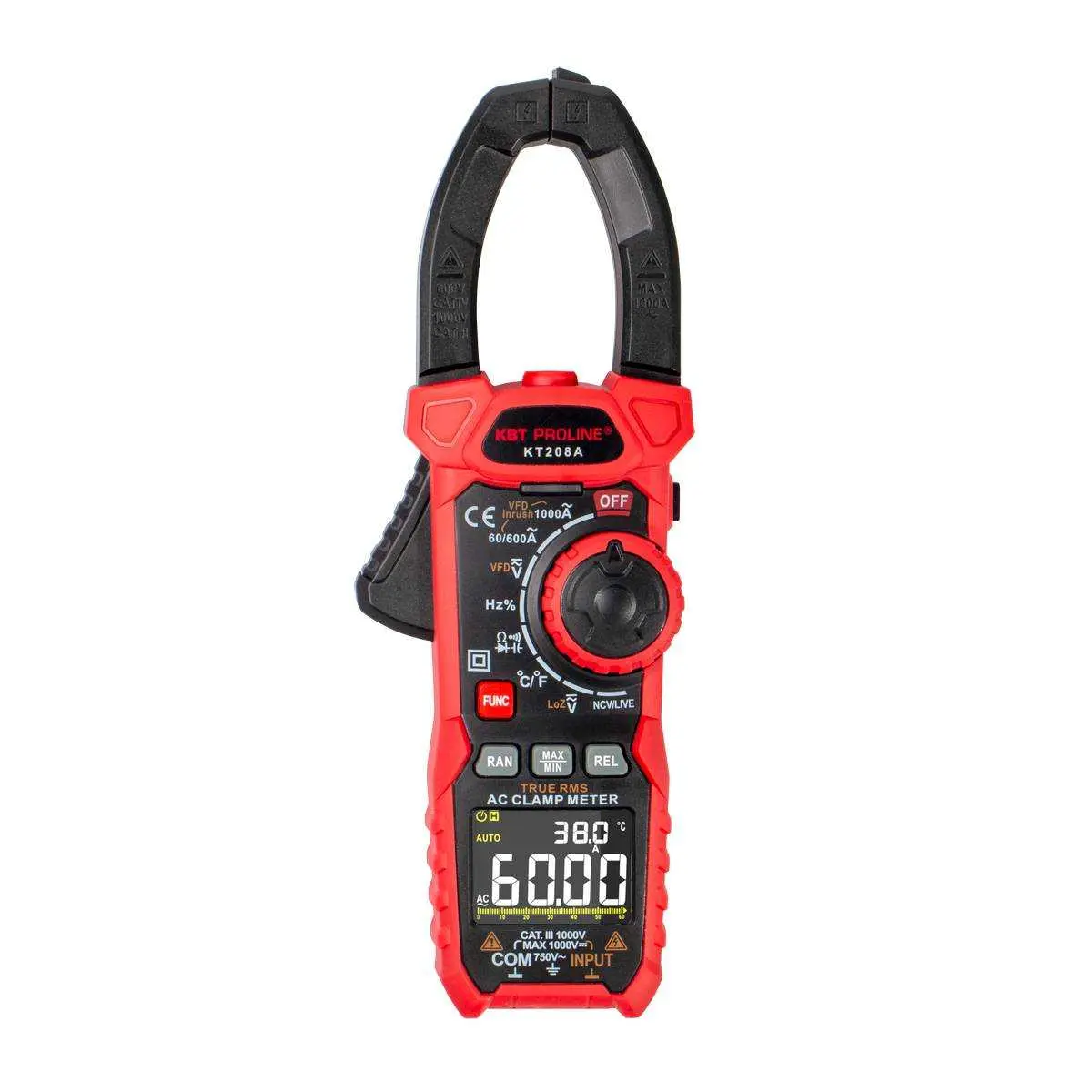 Токовые клещи цифровые КТ 208А серия PROLINE (КВТ) КВТ 79131