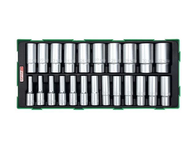 Набор головок глубоких 1/2", 8-32мм, 23пр. Toptul GTB2305