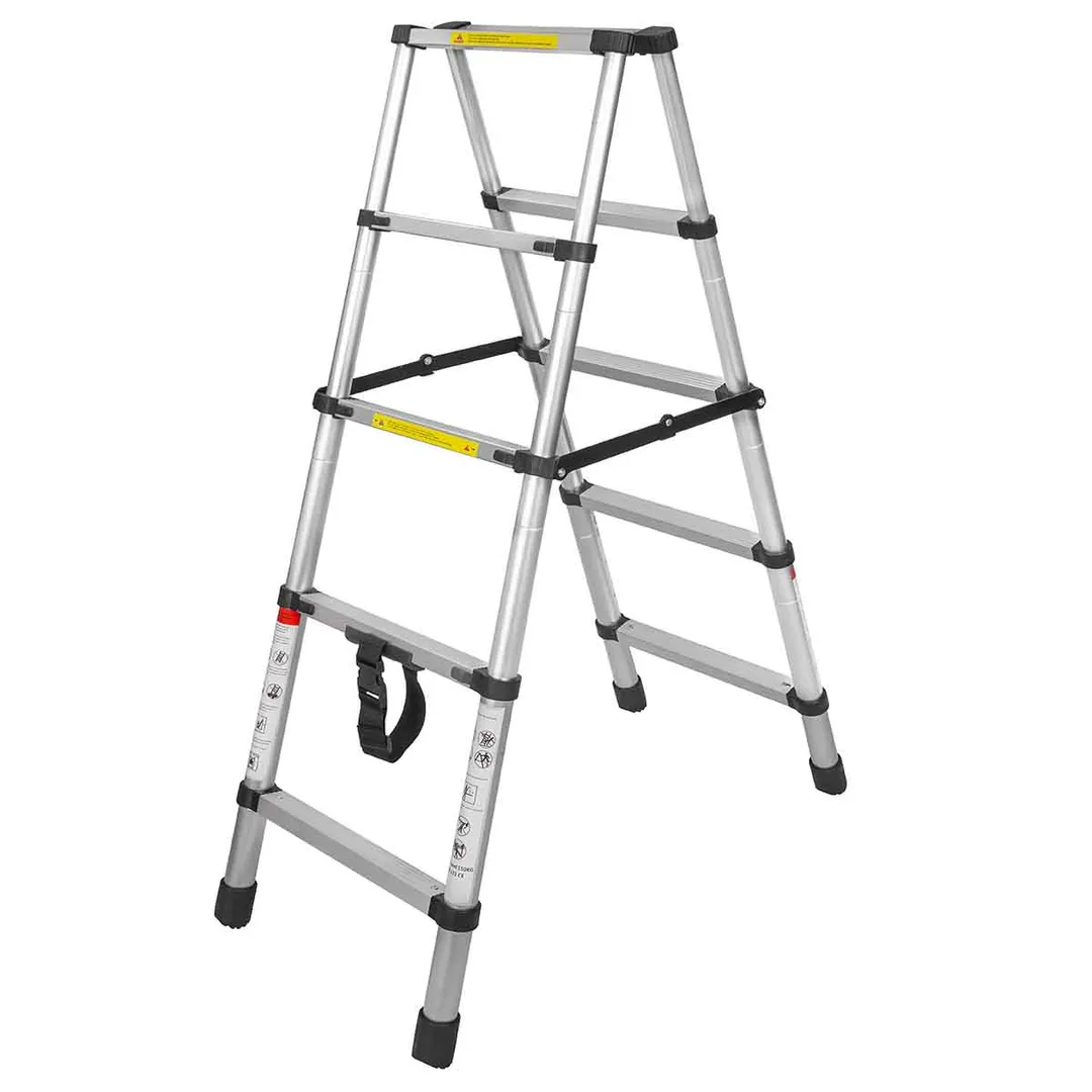 Стремянка телескопическая алюм. бытовая 1.4м (5+5 ступ.) Forsage F-UP140-2