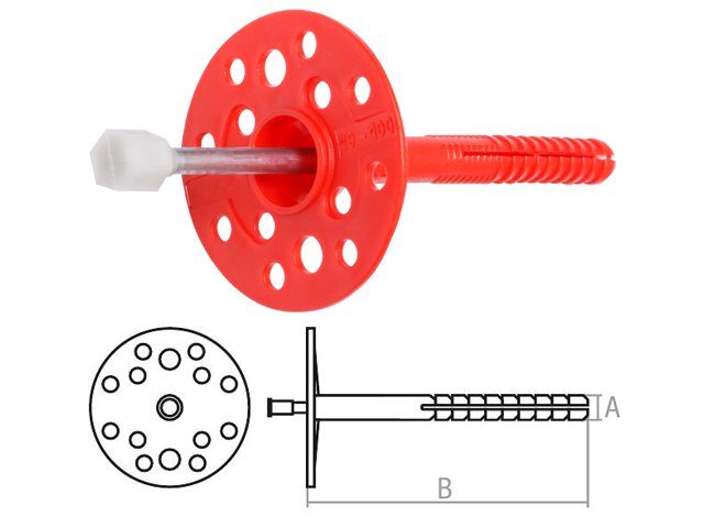 Дюбель для теплоизоляции 10х110 mm с металлическим гвоздем, термоголовка (100 шт)  ...STARFIX SMW1-54100-100