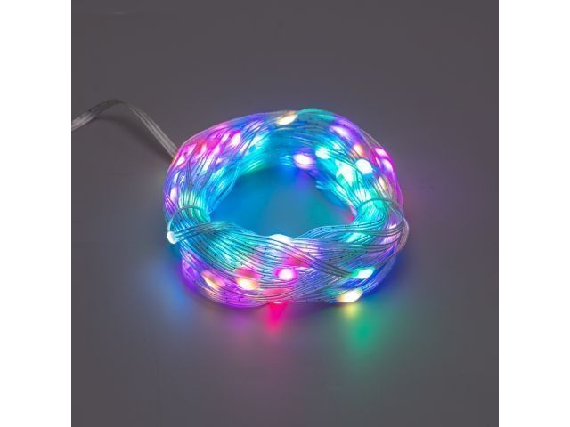 Гирлянда с крупными светодиодами "Нить" 10м, 100LED, IP20, мягкий прозр. провод, RGB (Тип ... NINGBO JIA SHE TRADING CO.,LTD. (Китай) 245-019