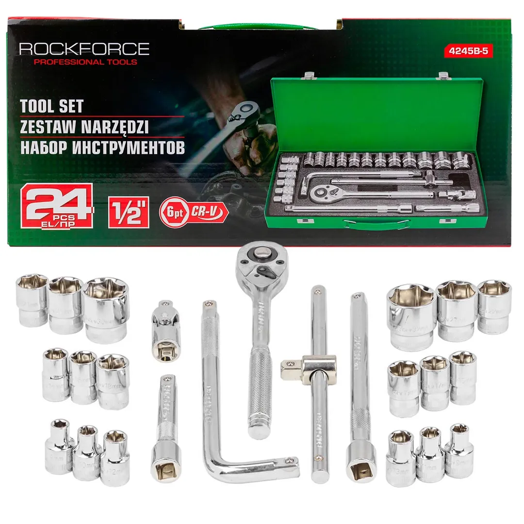 Набор инструментов 24пр. 1/2" ( 6гр) RockFORCE Rock FORCE RF-4245B-5