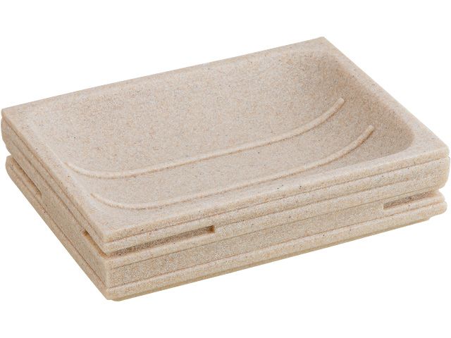 Мыльница WEATHERED SAND, бежевая (Материал: НАТУРАЛЬНЫЙ КАМЕНЬ, полирезин) PERFECTO LINEA 35-151400