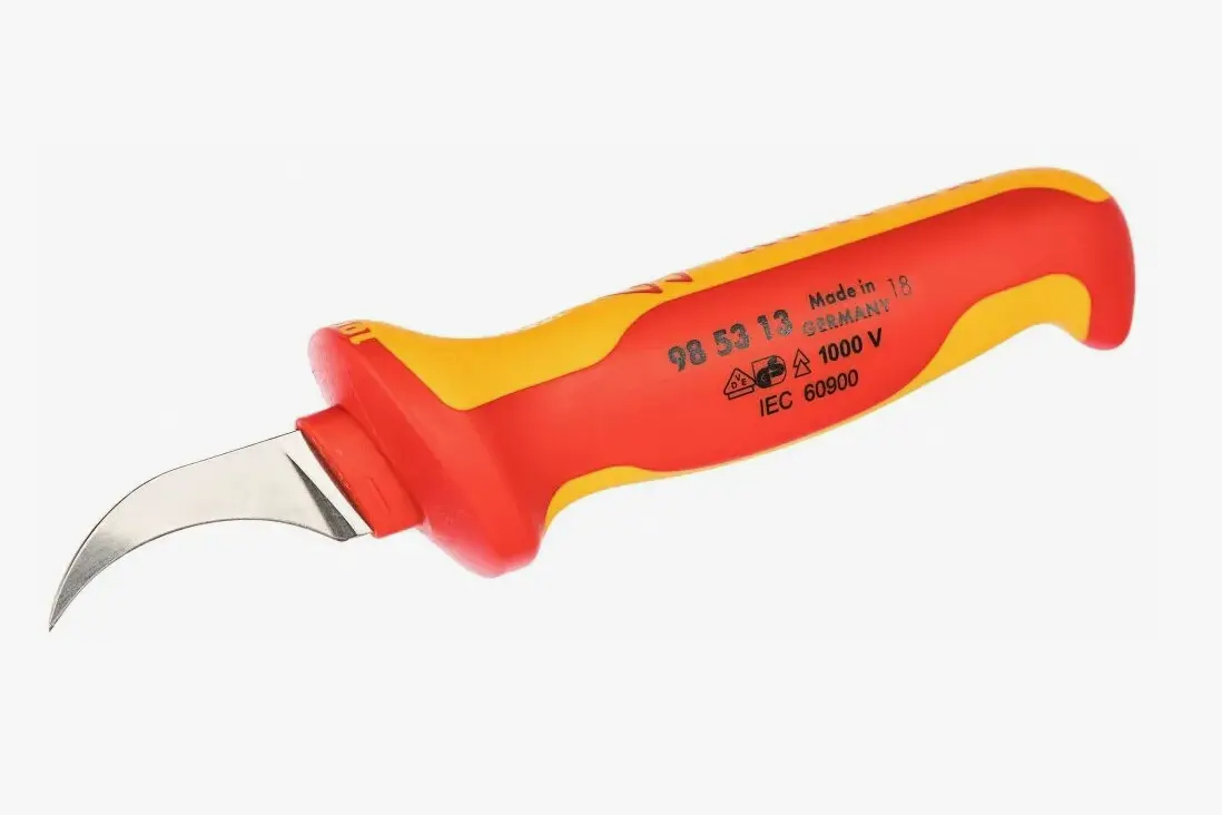 Нож для удаления изоляции VDE 1000V, L-190 мм, 2-комп. рукоятка  KNIPEX 985313