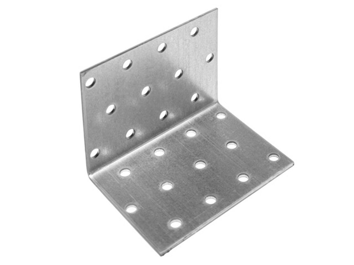 Уголок крепежный равносторонний 80х60x60 mm KUR белый цинк STARFIX SMP-26238-1
