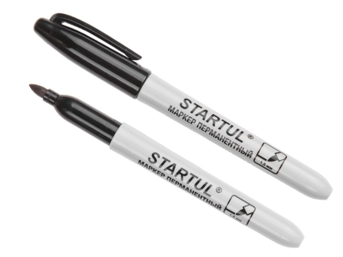 Маркер промышленный перманентный фетровый толщина 1.5mm черный PROFI STARTUL ST4350-01