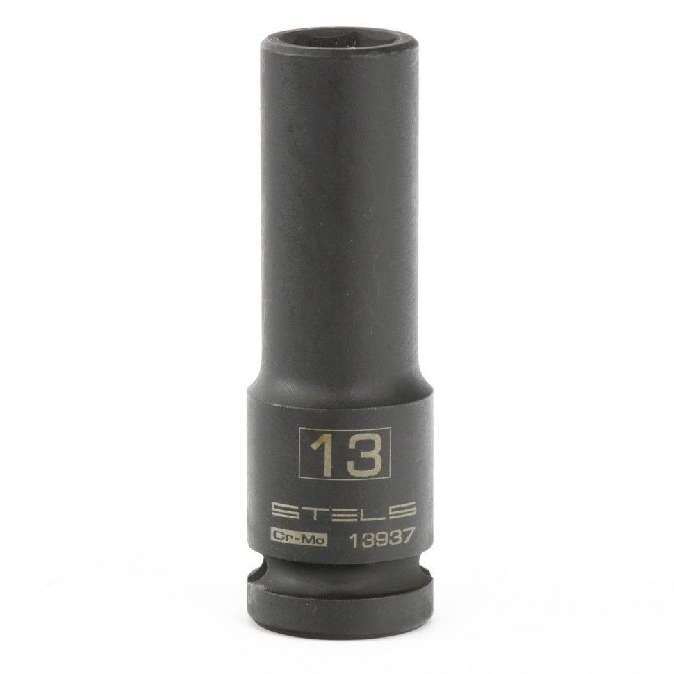 Головка ударная удлиненная шестигранная, 13 mm, 1/2", CrMo  ...Stels 13937