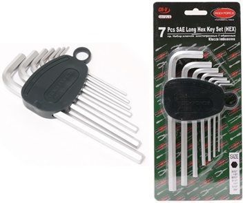 Набор ключей шестигранных длинных, 3/32"-3/8" 7пр. Rock FORCE RF-5072LS