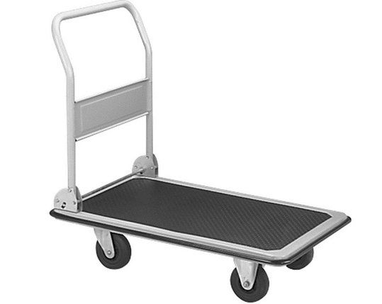 Тележка платформенная 650 кг PH650 (600x900) со складной ручкой (пластиковые колеса 125 мм), шт  ...TOR 1024684