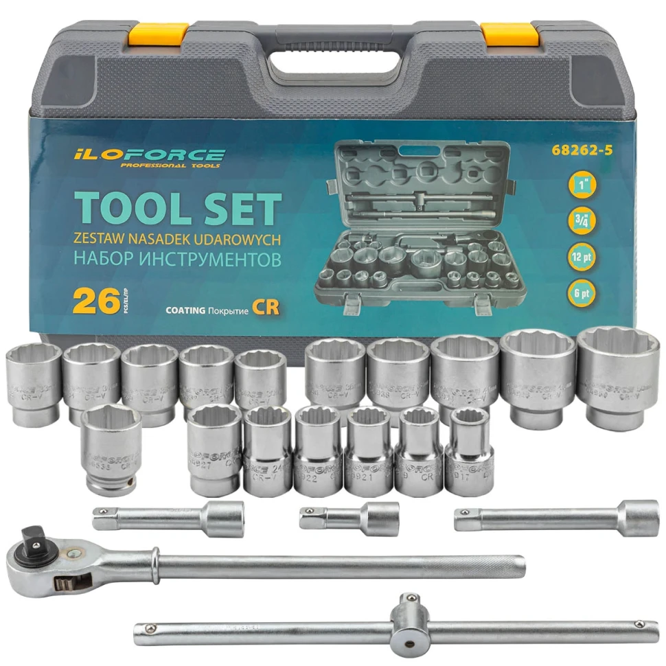 Набор инструментов 22пр. 3/4" (12гр.) ILOforce IF-6221-9
